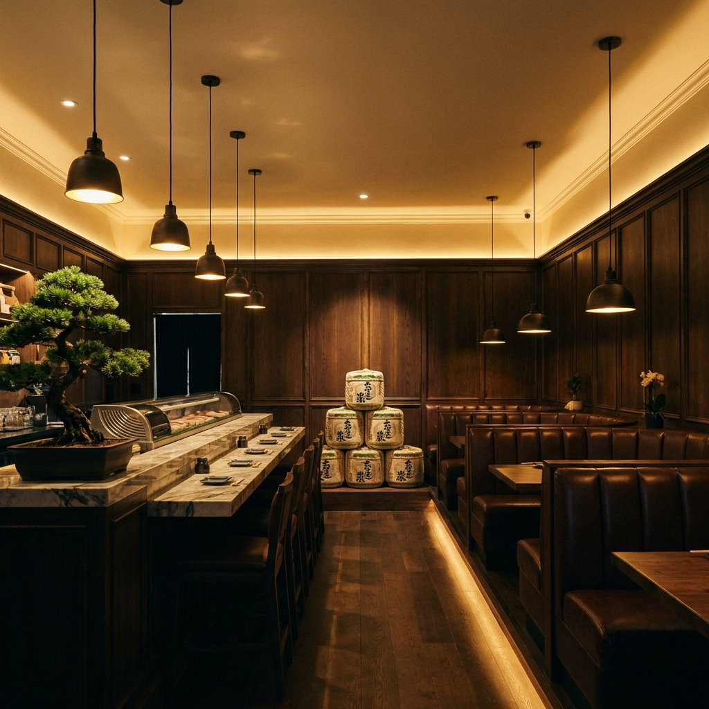 Lucky Dragon Sushi Kitchen dining experience - Japanese Sushi restaurant atmosphere